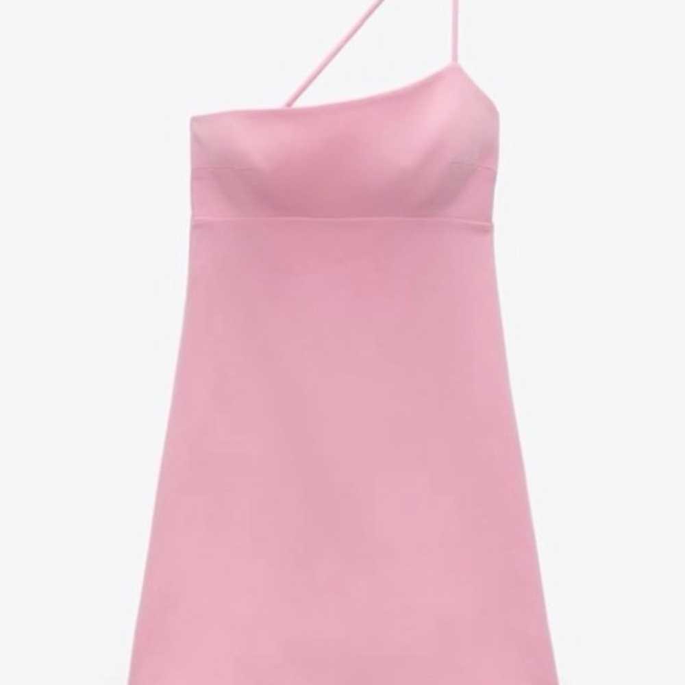 ZARA Pink Asymmetrical Mini Dress - image 4