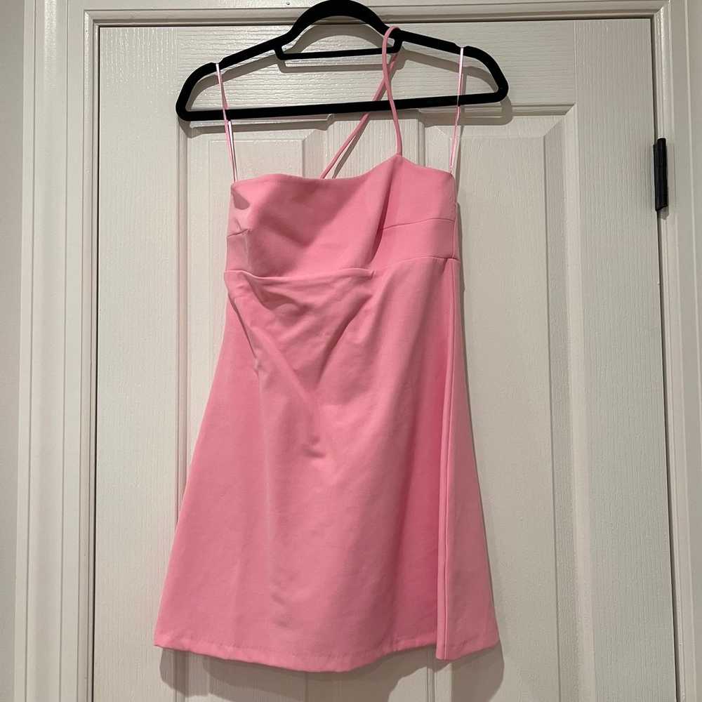 ZARA Pink Asymmetrical Mini Dress - image 5