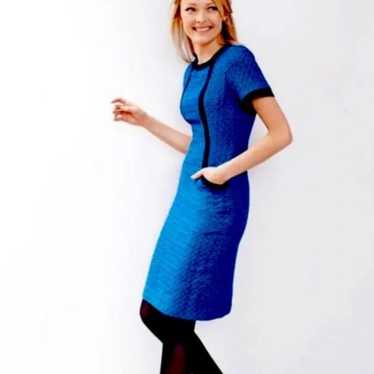 Boden Dress Bryony Womens Wool Blend Tweed Blue C… - image 1