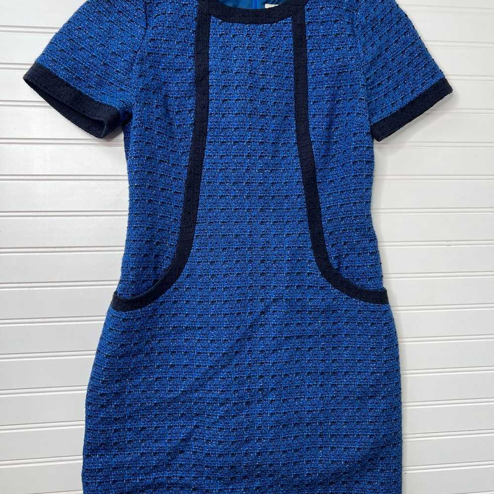 Boden Dress Bryony Womens Wool Blend Tweed Blue C… - image 2