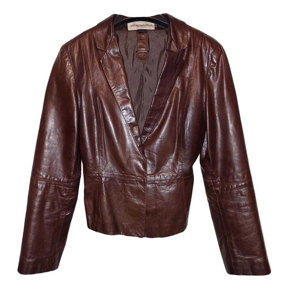 Emporio Armani Leather biker jacket - image 1