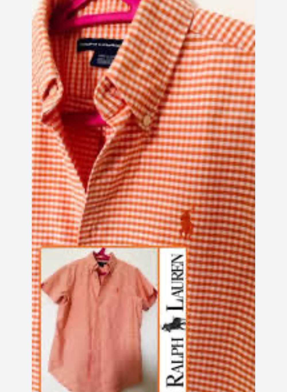 Ralph Lauren gingham blouse womens 8 EUC - image 5
