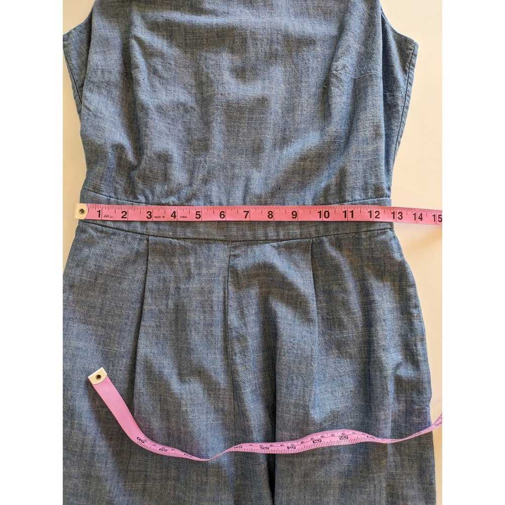 J Crew Saron Jumpsuit Chambray Wide Leg Cropped S… - image 11