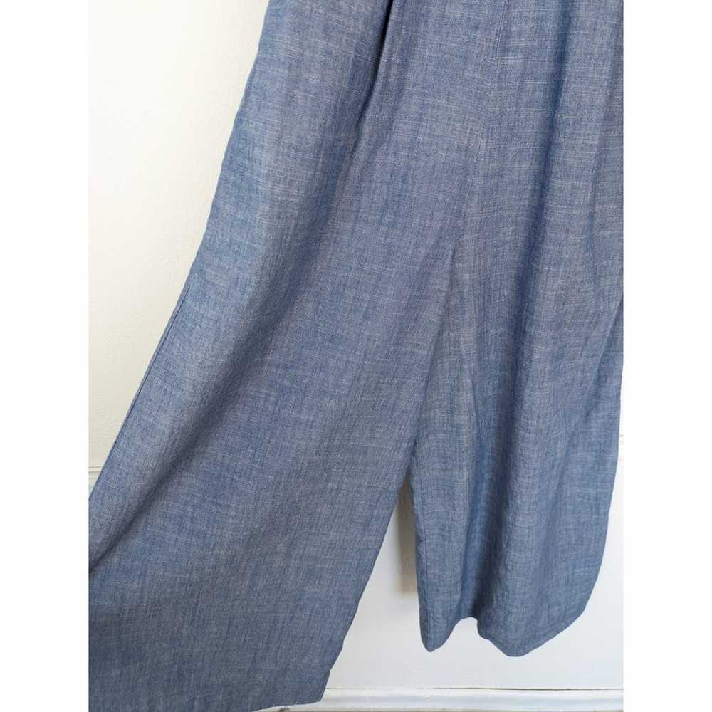 J Crew Saron Jumpsuit Chambray Wide Leg Cropped S… - image 8