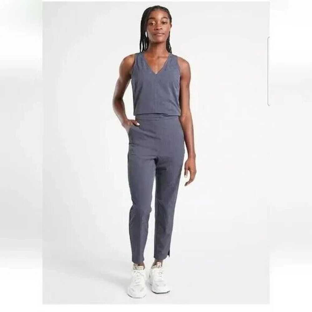 Athleta Brooklyn Textured Jumpsuit Size 4 Medieva… - image 3