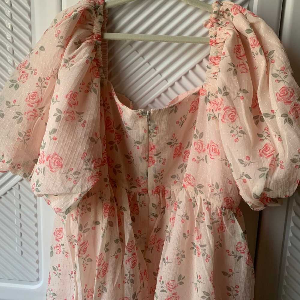 Floral Puff Sleeve Dress - image 7