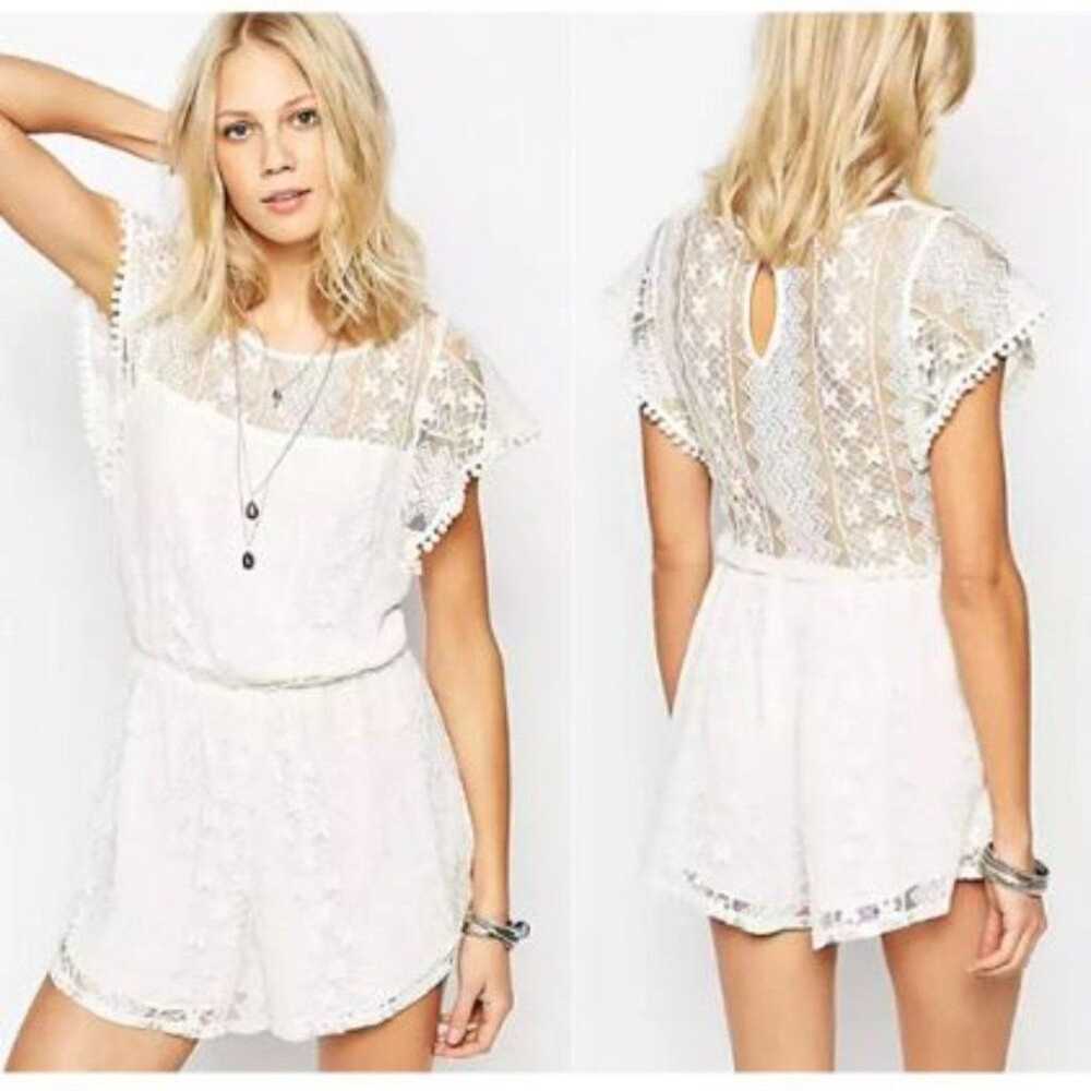 Abercrombie & Fitch | Women's White Lace Playsuit… - image 1