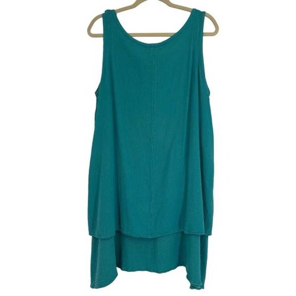 Oh My Gauze Sleeveless Layered Dress Teal Green - image 6
