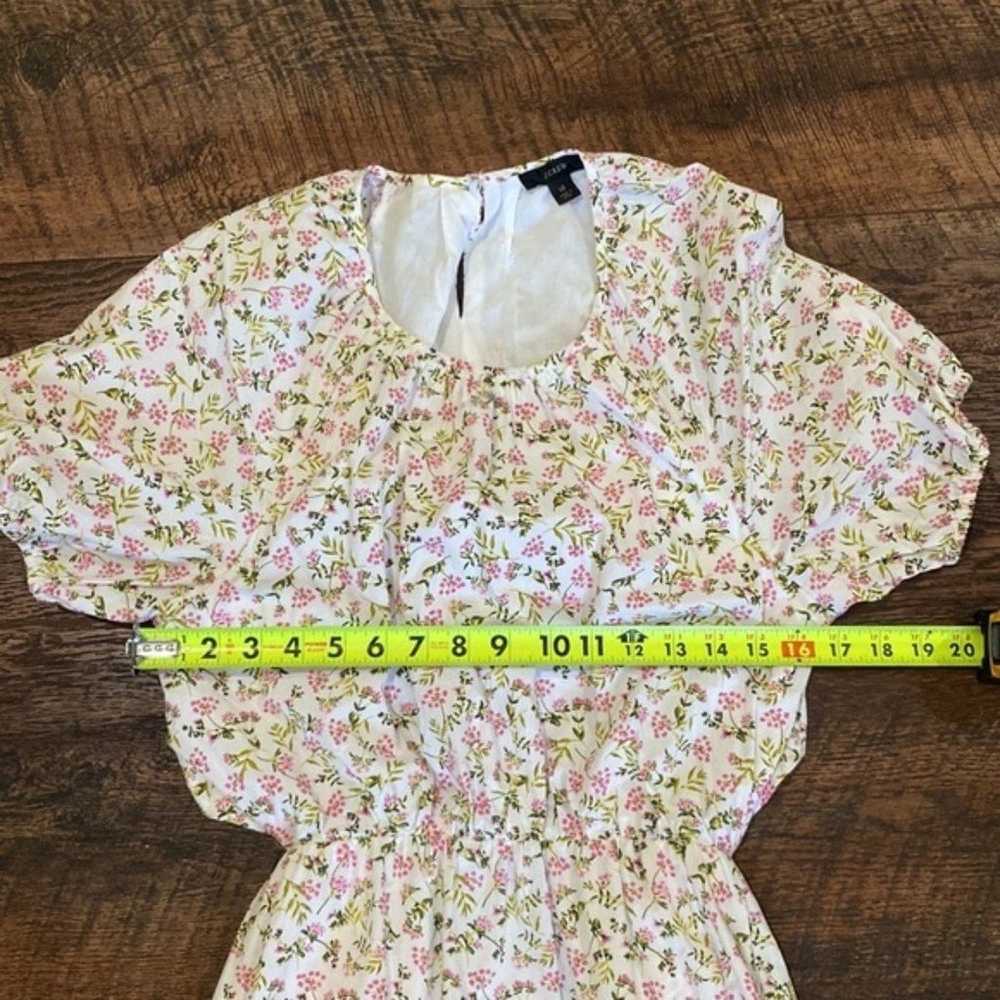 J Crew Dress Side Cutout Cotton Poplin Tiered Pin… - image 11