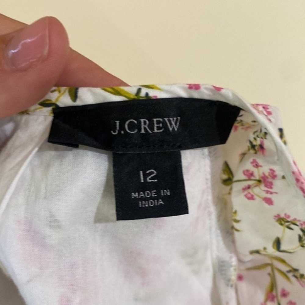 J Crew Dress Side Cutout Cotton Poplin Tiered Pin… - image 7