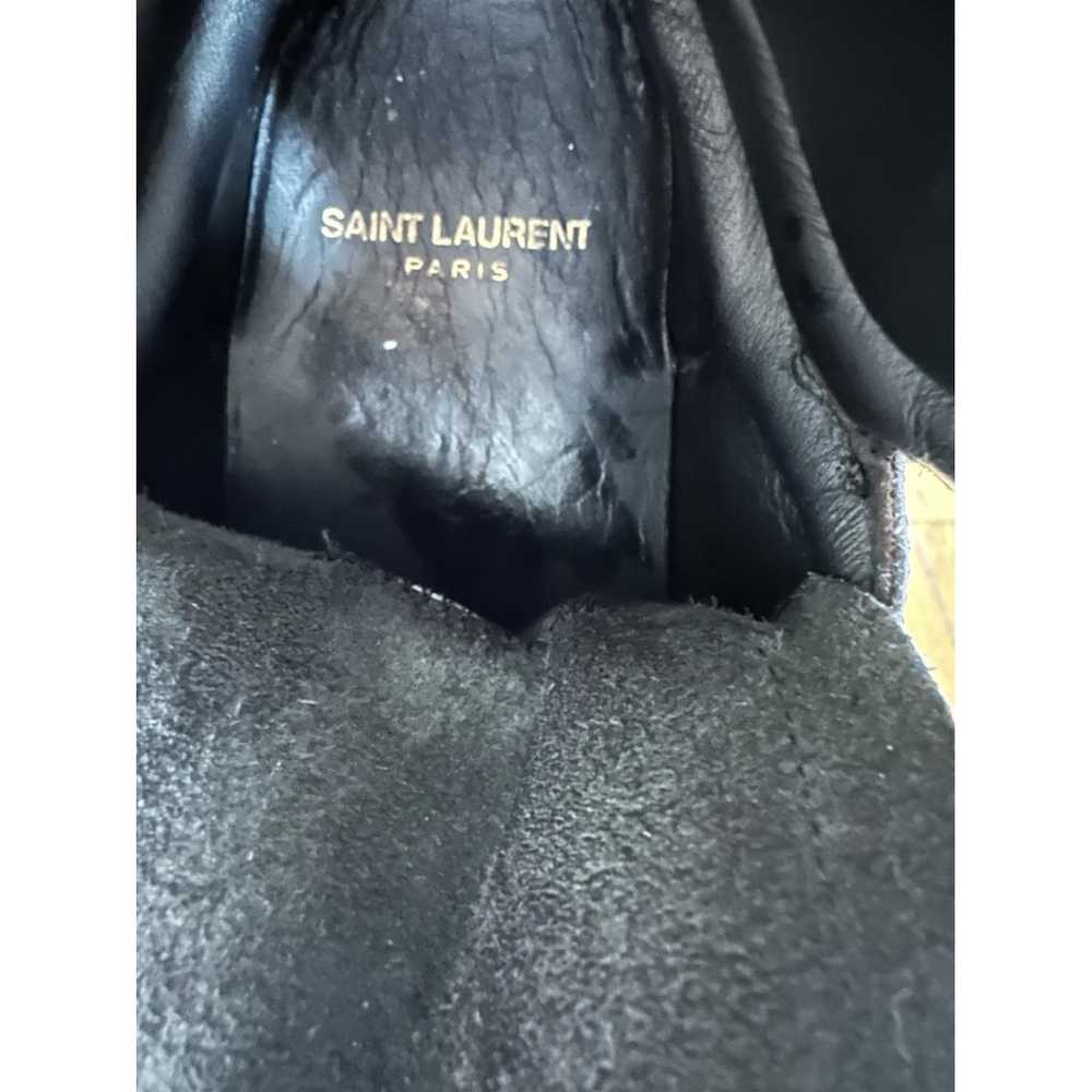 Saint Laurent Sl/01 leather trainers - image 4