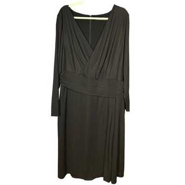 Lauren Ralph Lauren Midi Dress Plus Size 22W Faux… - image 1
