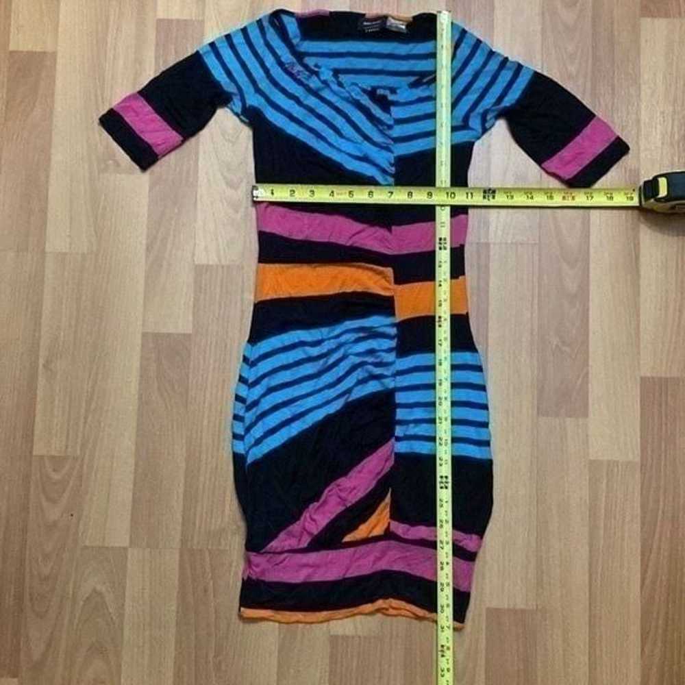 Vintage Miss Sixty Colorful Cotton Bodycon Dress … - image 7