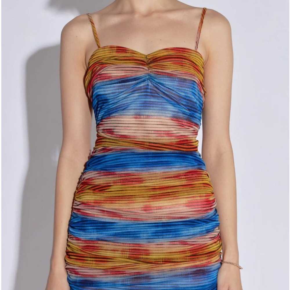 Grey Lab striped ruched mini dress - image 4