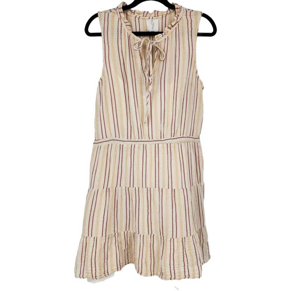 Joie Striped Sleeveless 100% Cotton Ruffle Tie Wa… - image 1