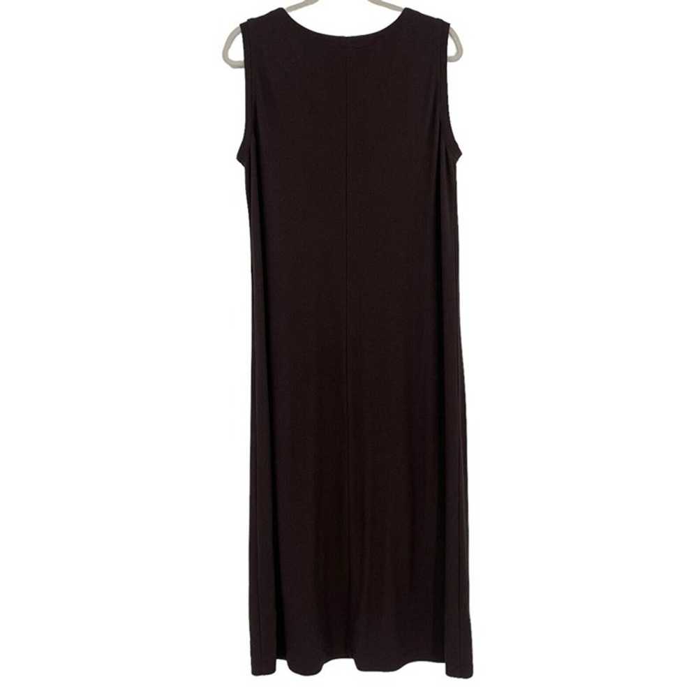 Flax Size Large Brown Midi Dress Sleeveless Rayon… - image 3