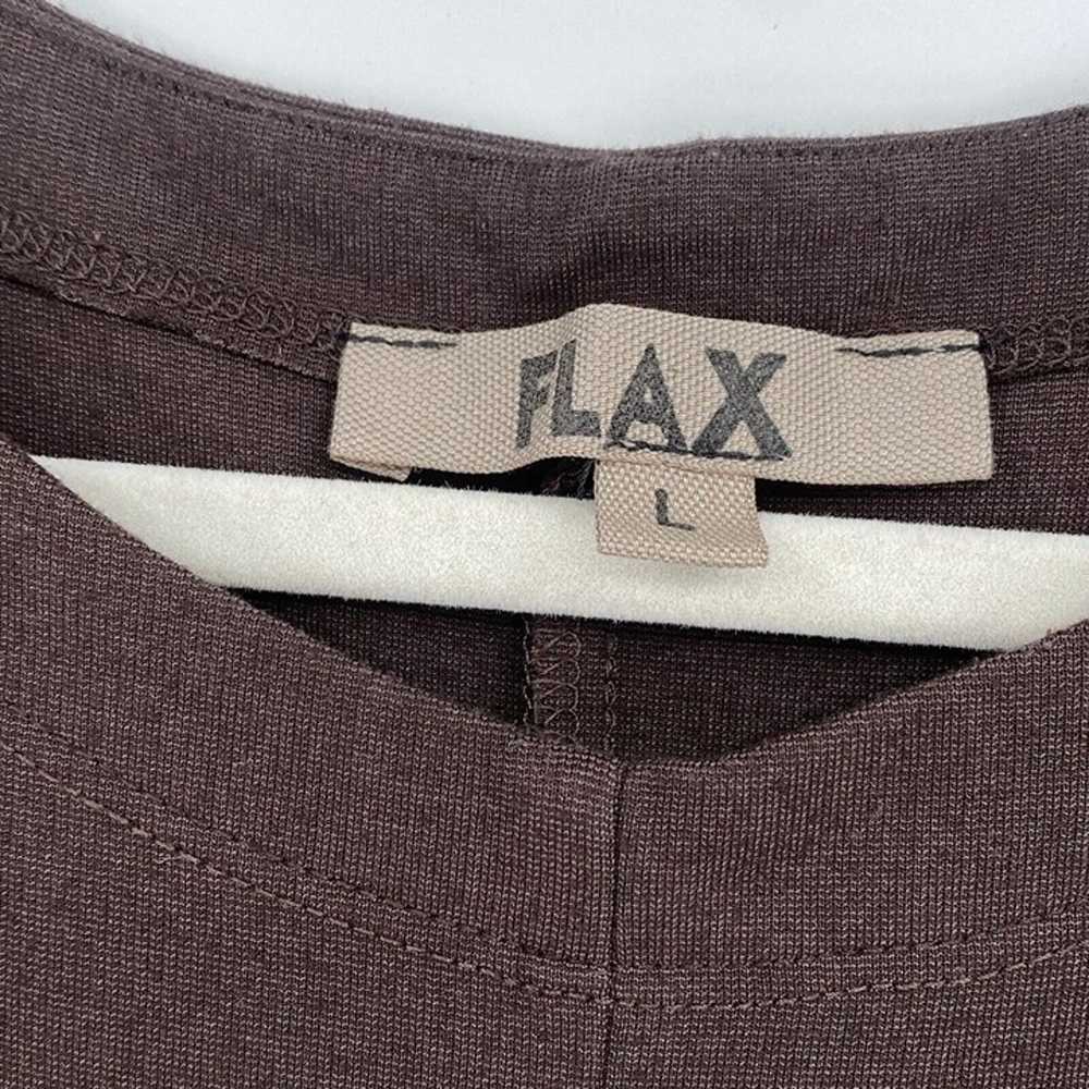 Flax Size Large Brown Midi Dress Sleeveless Rayon… - image 5