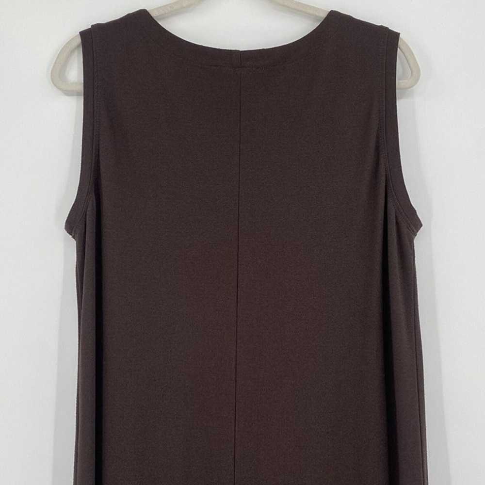 Flax Size Large Brown Midi Dress Sleeveless Rayon… - image 6