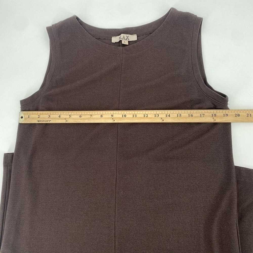 Flax Size Large Brown Midi Dress Sleeveless Rayon… - image 8