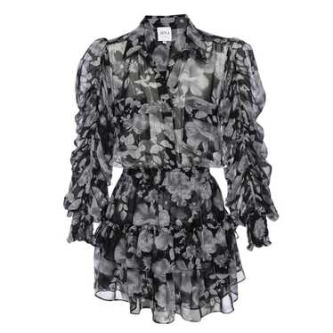 Misa Los Angeles Adora Dress Grey/Black Floral SI… - image 1