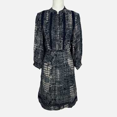 Wrap London Linen Dress Womens Size 2 Printed Ove… - image 1