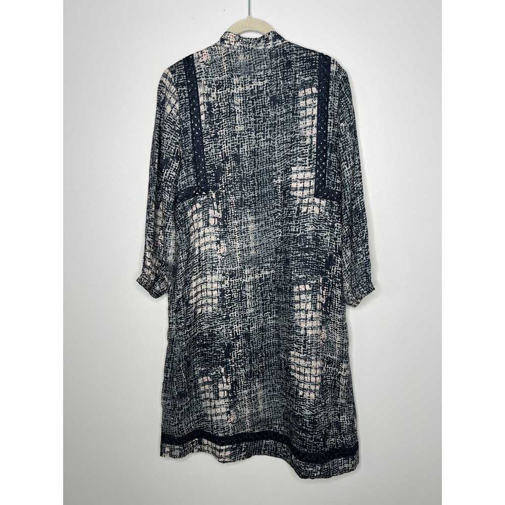 Wrap London Linen Dress Womens Size 2 Printed Ove… - image 8