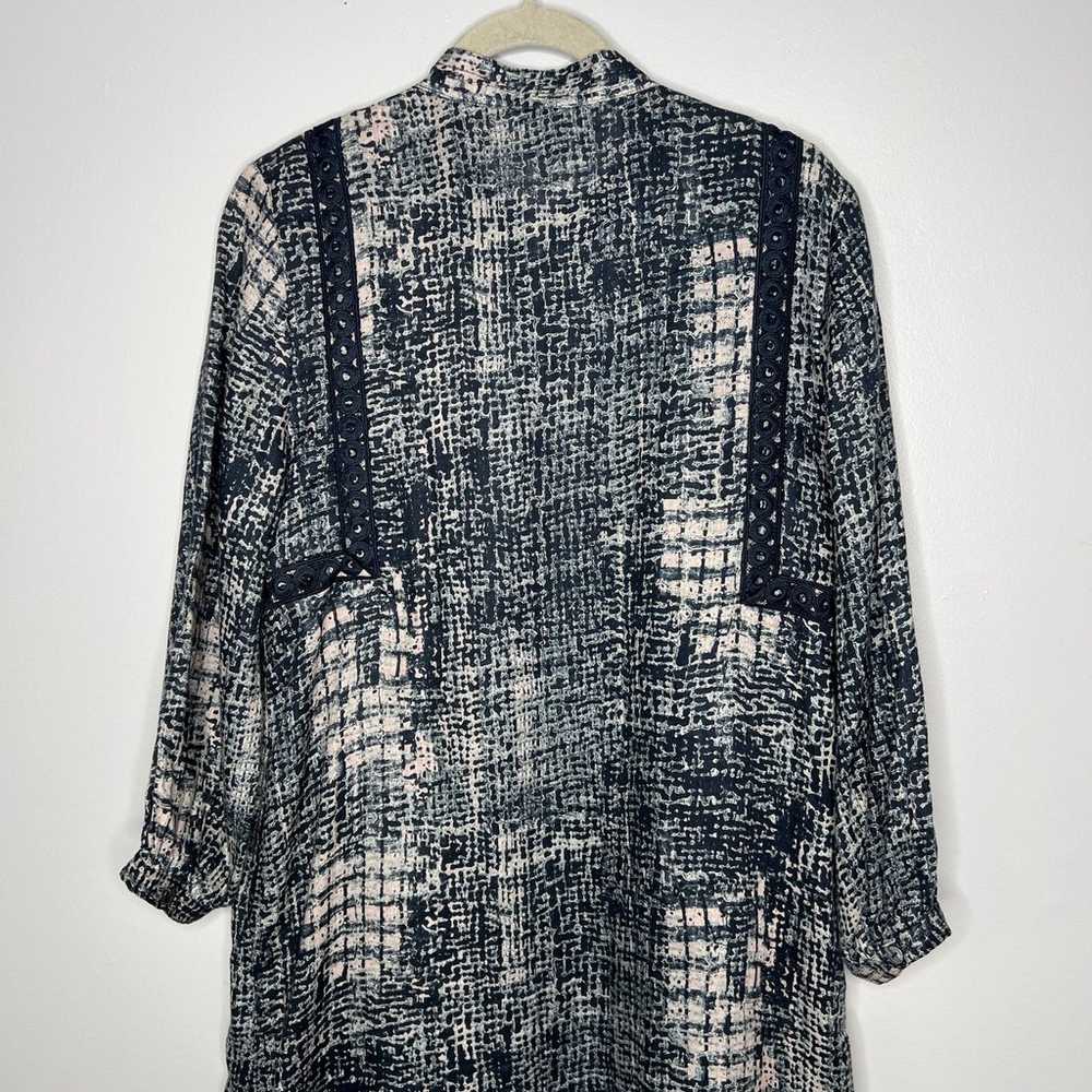 Wrap London Linen Dress Womens Size 2 Printed Ove… - image 9