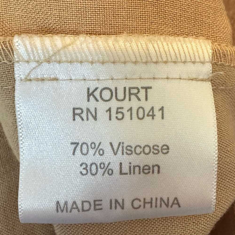 Kourt Tan Smocked Puff Sleeve Mini Dress Size XS - image 7