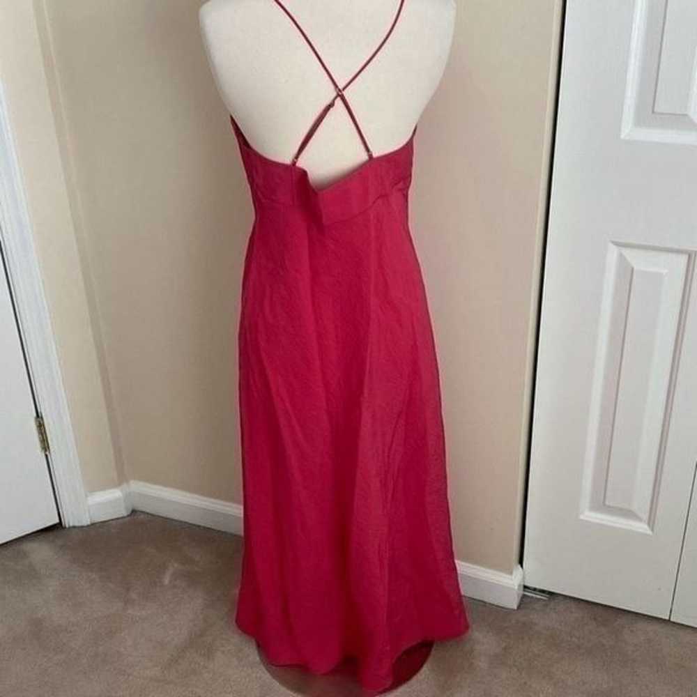 Madewell Layton Midi Slip Dress Rosy Hibiscus Siz… - image 10