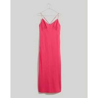 Madewell Layton Midi Slip Dress Rosy Hibiscus Siz… - image 1