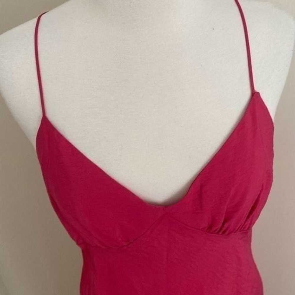 Madewell Layton Midi Slip Dress Rosy Hibiscus Siz… - image 4