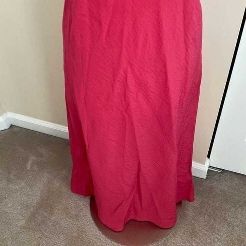 Madewell Layton Midi Slip Dress Rosy Hibiscus Siz… - image 5