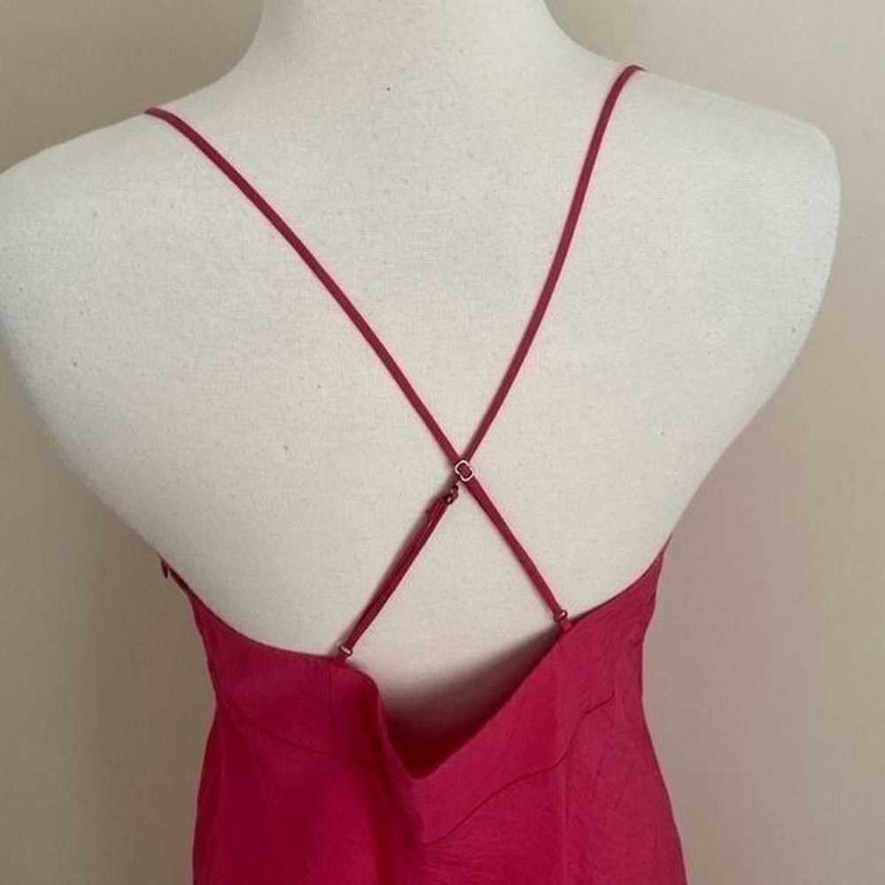 Madewell Layton Midi Slip Dress Rosy Hibiscus Siz… - image 8