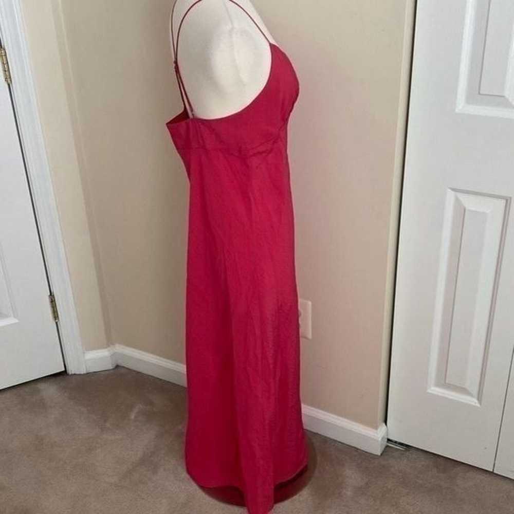 Madewell Layton Midi Slip Dress Rosy Hibiscus Siz… - image 9
