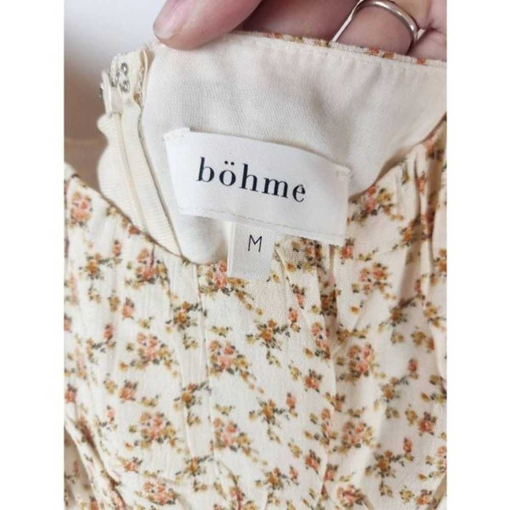 Bohme Mini Dress Yellow Floral Size Medium - image 3