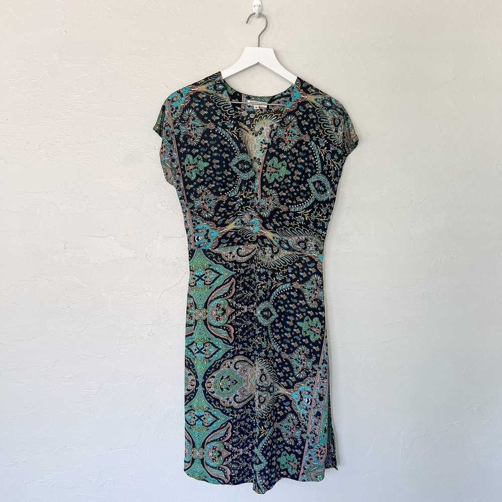 Nieves Lavi Silk Mesh Paisley Dress size 10 - image 2