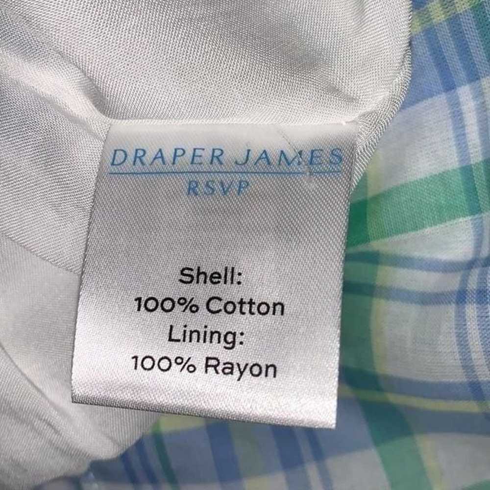 Draper James Blue Plaid Sleeveless Shirt Dress| S… - image 9