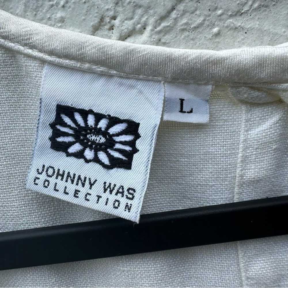 JOHNNY WAS Linen Maxi Dress Size Large Boho Sleev… - image 6