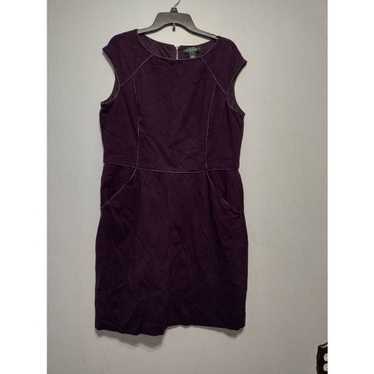 Lauren Ralph Lauren Size 18 Purple Career Dress - image 1