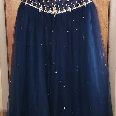 Plus Size Womens Blue Srrapless Gown size 24 - image 1