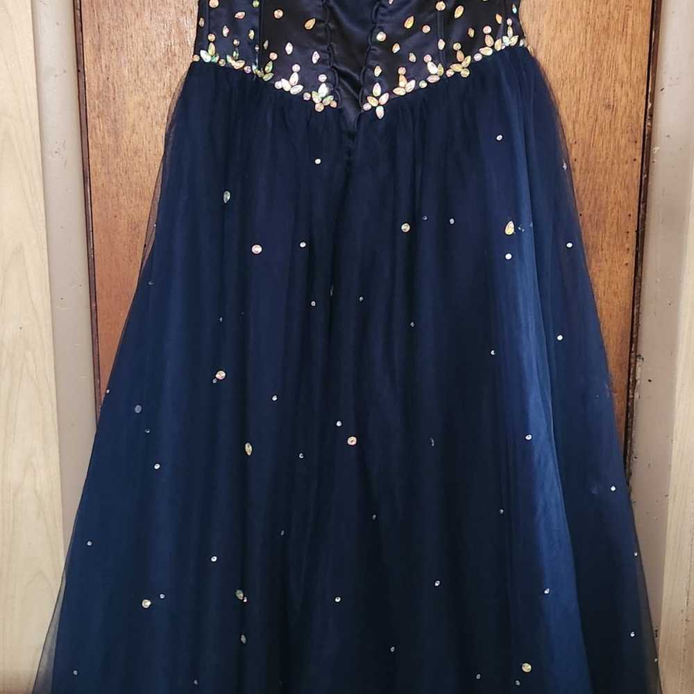 Plus Size Womens Blue Srrapless Gown size 24 - image 3
