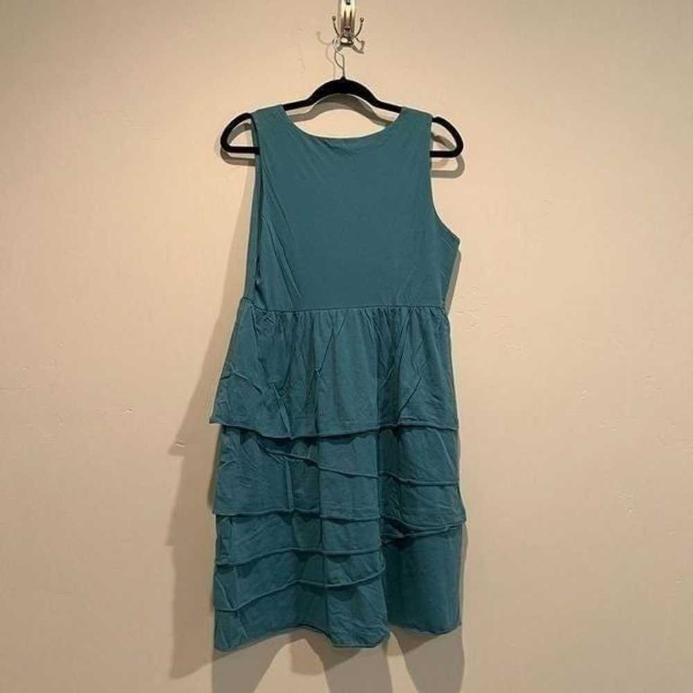 Garnet Hill sleeveless tiered ruffle dress size m… - image 3