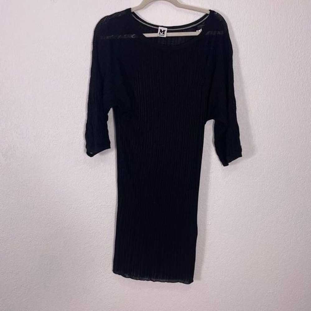 Missoni Black Wool 3/4 Length Sleeve Scoop Neck D… - image 1