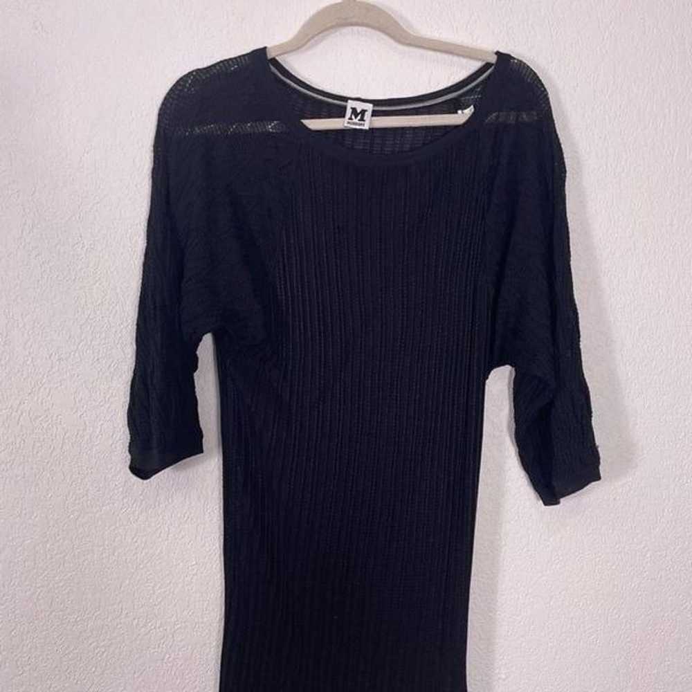 Missoni Black Wool 3/4 Length Sleeve Scoop Neck D… - image 3