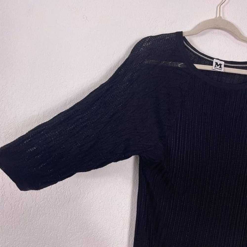 Missoni Black Wool 3/4 Length Sleeve Scoop Neck D… - image 5