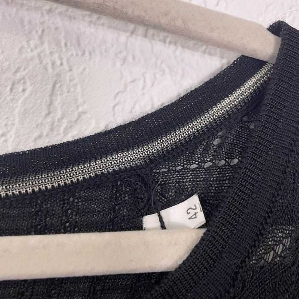 Missoni Black Wool 3/4 Length Sleeve Scoop Neck D… - image 7