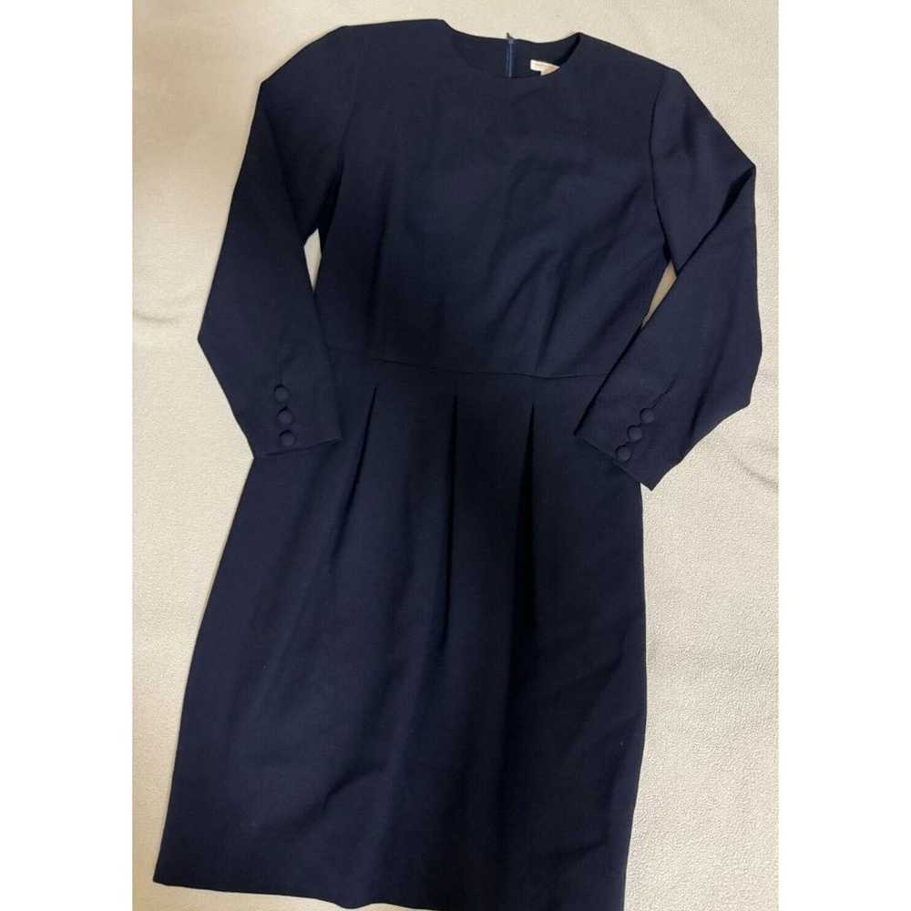 Vintage 80’s Brooks Brothers Navy 100% wool dress… - image 1