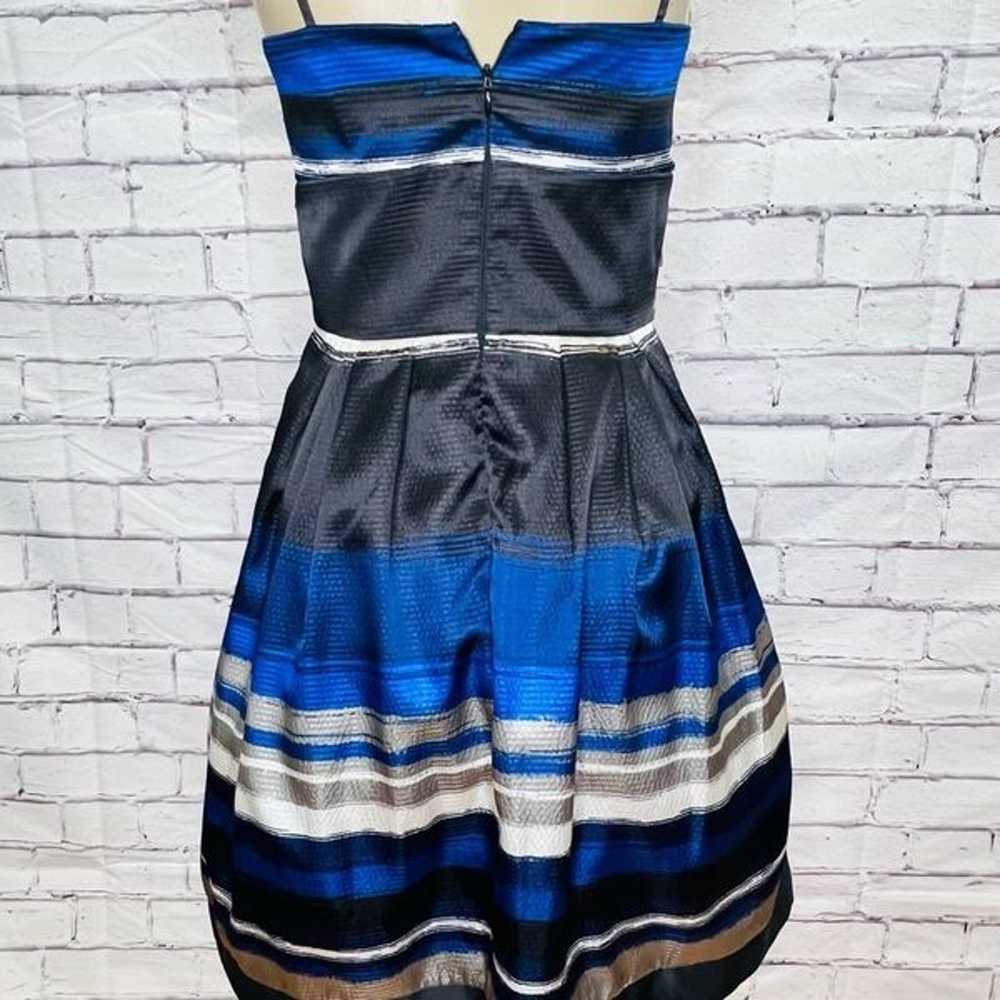 MaxandCleo Womens Blue Sapphire Striped Strapless… - image 3