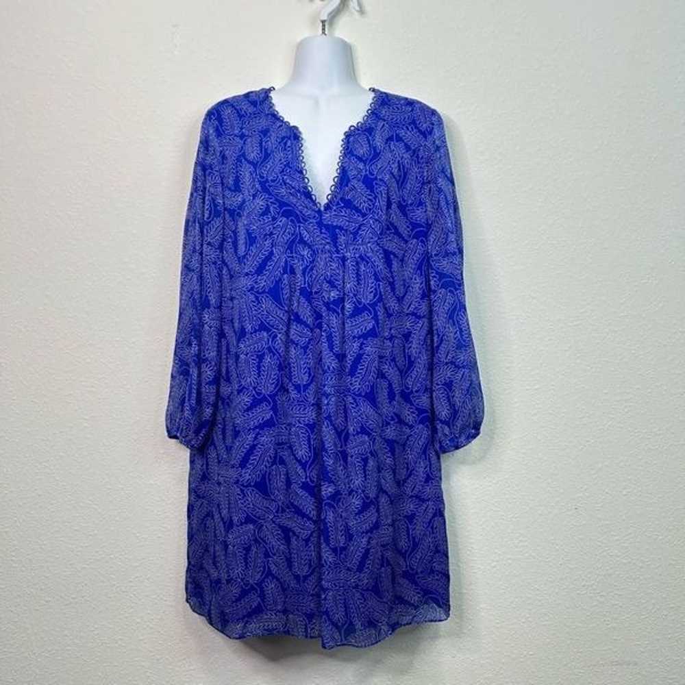 Diane Von Furstenberg Women’s Blue 100% Silk Chif… - image 1