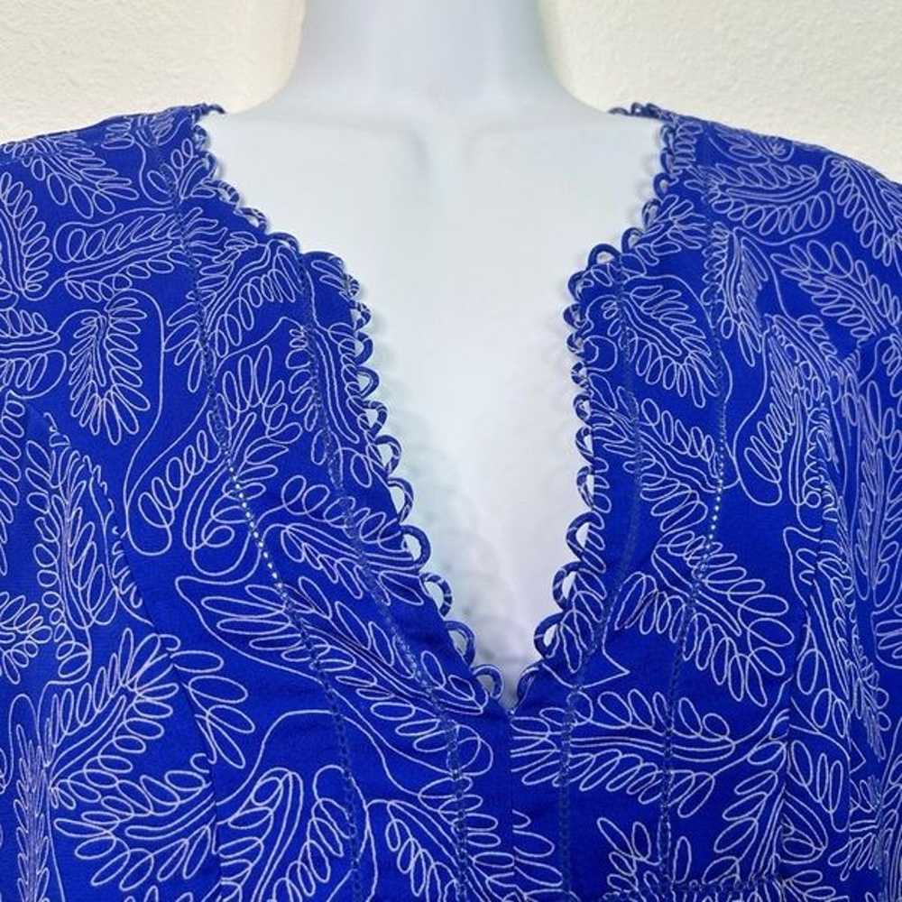 Diane Von Furstenberg Women’s Blue 100% Silk Chif… - image 6